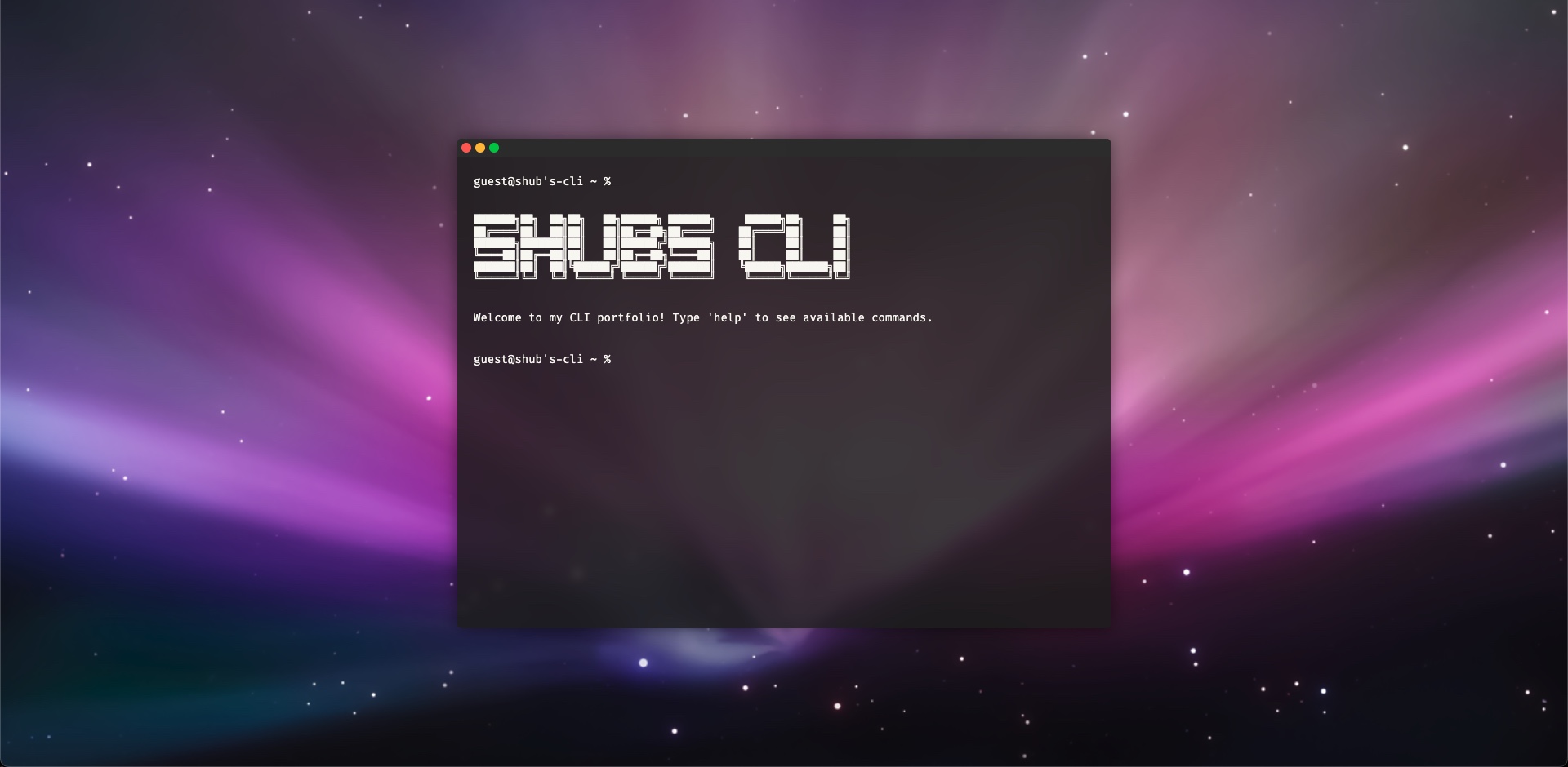 MacOS Terminal Portfolio